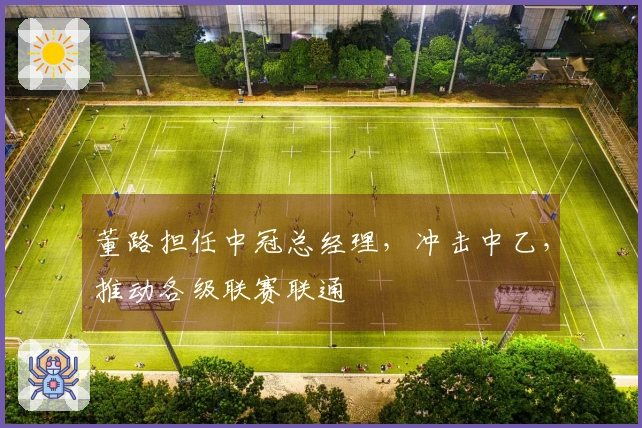 董路担任中冠总经理，冲击中乙，推动各级联赛联通